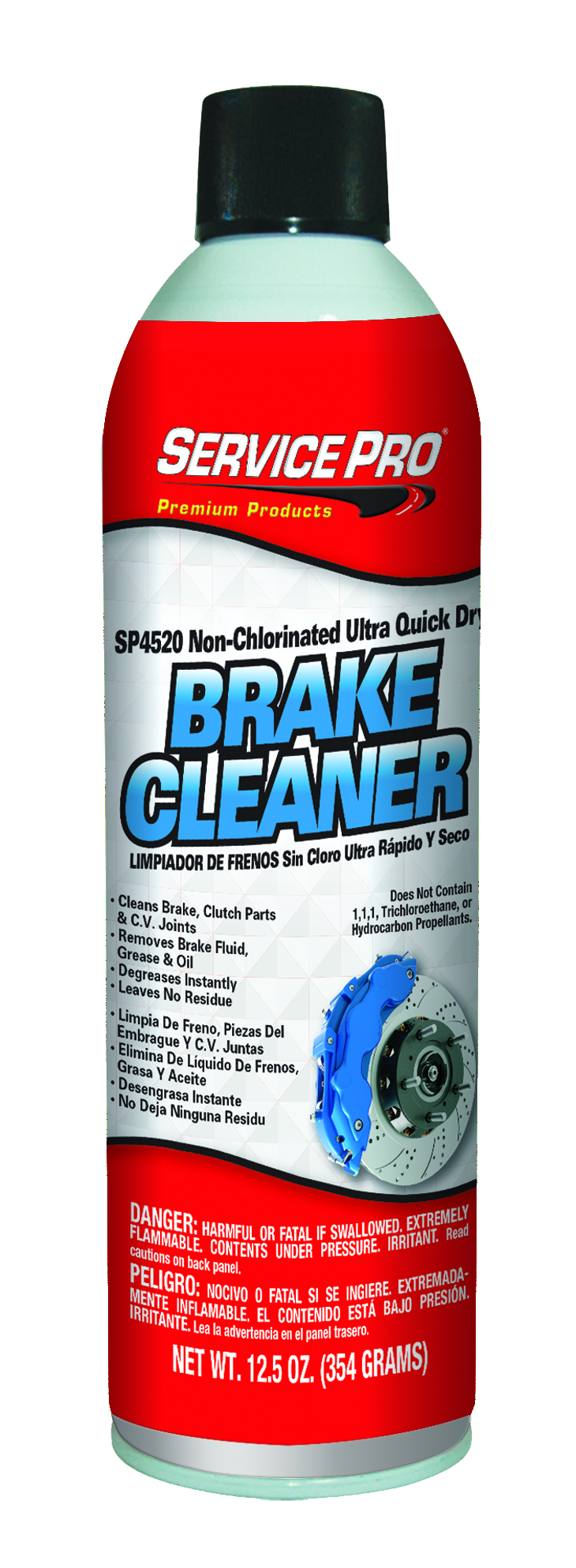 Service Pro Non-Chlorinated Ultra Quick Dry Brake Cleaner | Container: 12.5 Oz Can | Shipped as: Case of 12 x 12.5 oz Can - Non-Chlorinated